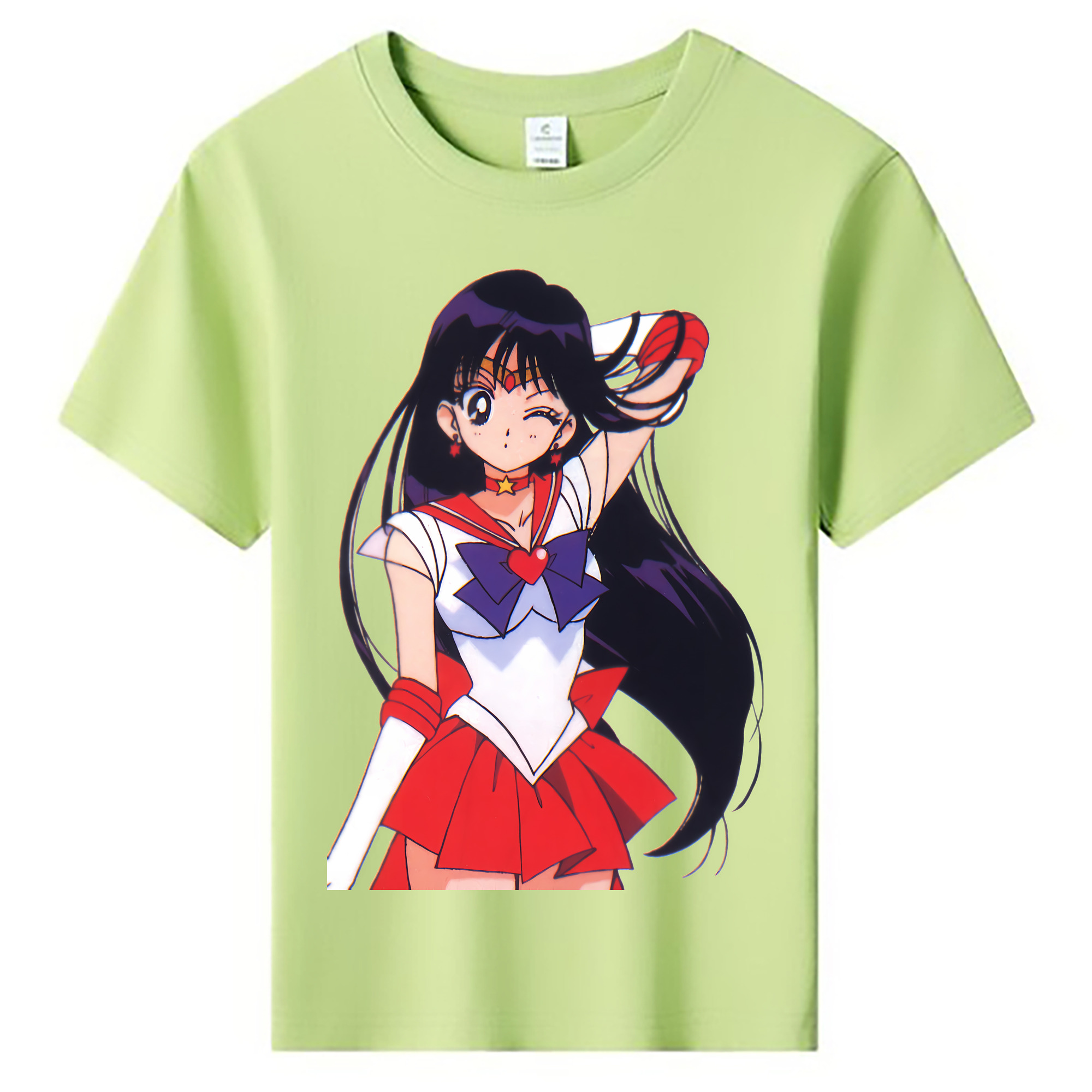（画像用） 美少女戦士セーラームーン 火野レイ ひの レイ Sailor Moon Hino Rei （セーラーマーズ,Sailor Mars） 綿100％キッズTシャツ（フロントプリント）